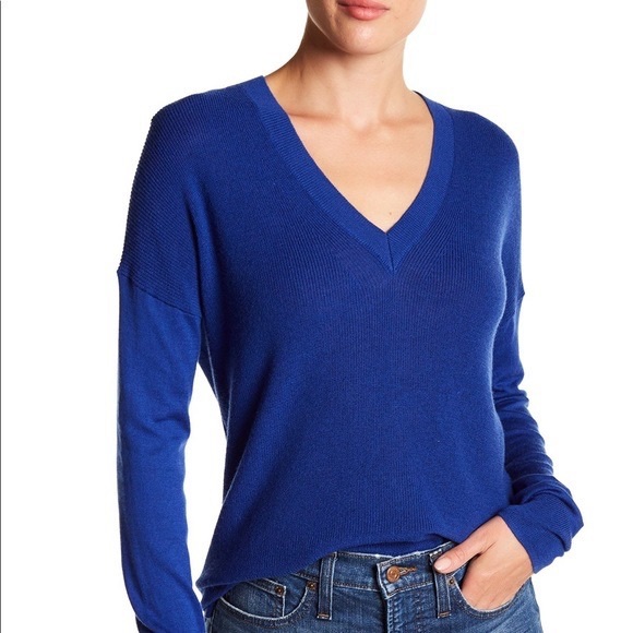 royal blue v neck sweater